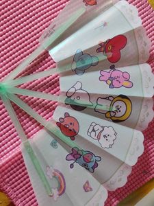 BTS BT21 Pouch, pen, fan &amp; hair accessory.