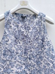 Cotton Floral Branded Top.