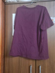 Cotton  Maroon Tshirt