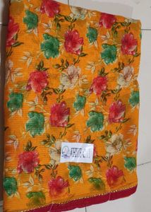Flower Print Saree