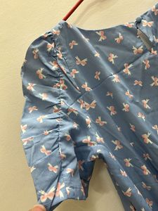 Cute Bow Print Dress