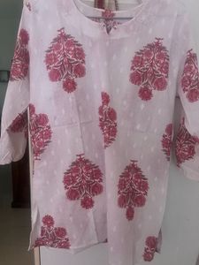 Floral Print Cotton Tunic Top