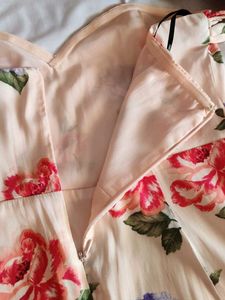 Floral Off-Shoulder Sweetheart Neck Dress