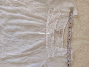 White Lace Trim Blouse