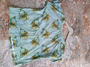 Printed Round Neck Top
