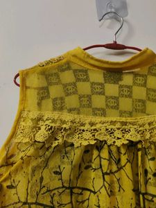 Yellow Sleeveless Top
