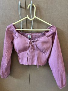 Zara Puffy Sleeve Crop Top