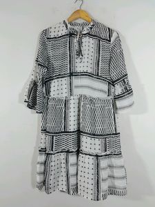 Black & White Printed Dress (Women's)
