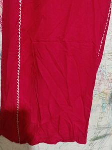Red Kurti with Matching Pants