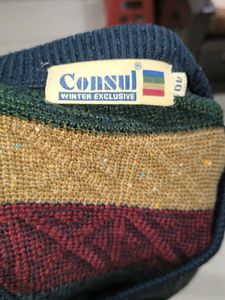 Multicolour Striped V-Neck Sweater