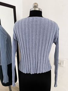 Light Blue Knit Top