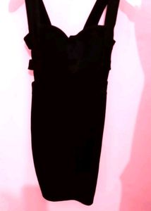 (WEI👑MEI)Black Short Stylish Mini Dress 🖤💟