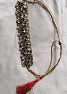 Stone Studded Pearl Choker Set