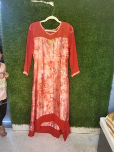 Red Silk Kurti
