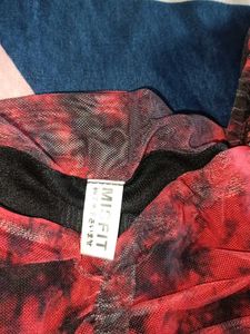 Red &amp; Black Tie-Dye Top