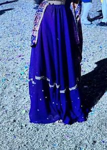 Purple Mirror Work Lehenga