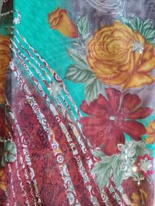 Beautiful Multi Colour Saari