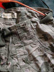 Grey Military Print Shorts