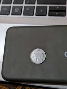 1999 India Coin 25 paise RhinocerosAnimal Wildlife