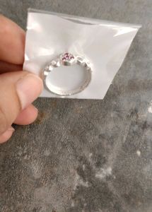 New Pure Silver Gemstone Ring