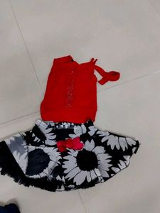 Cute Skirt And Top For 18 To 24 Months Girls