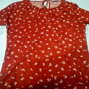 Floral Print Tie-Back Top