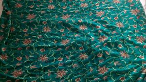 Teal-Green elegant embroidered saree