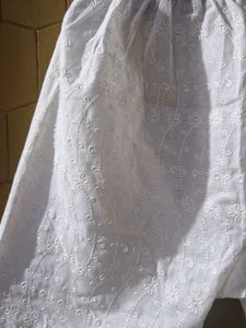 White Embroidered Palazzos