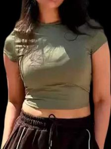 H&amp;m Olive Green T-Shirt