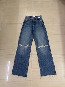 Trendy Ripped Wide Leg Jeans for Women