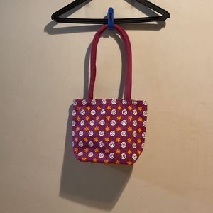 Jute Cottage Purple Floral Tote Bag