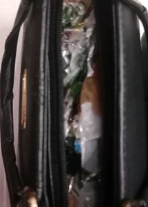 New Elegant Black Patterned Handbag