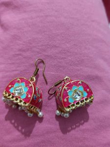 Meenakari earrings