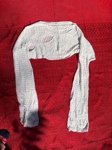 White Crochet Crop Top