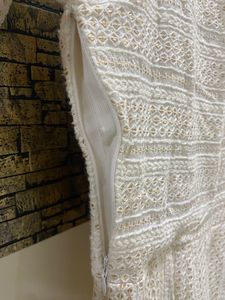 White Chikankari Classic Anarkali Style