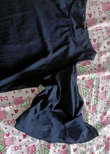 Cold Shoulder Navy Top