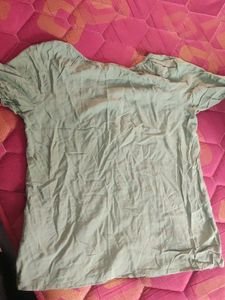 Olive Green Button-Down Top