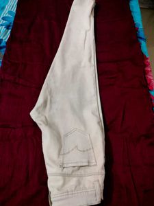 Women Off-White Zipper Detail jeans Pants