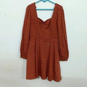 Patterned Mini Dress
