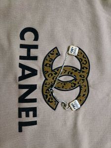 tan &#39;chanel&#39; crop top