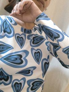 Retro Print Long Sleeve Top