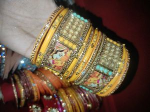 New Designer Yellow Bangle Set
