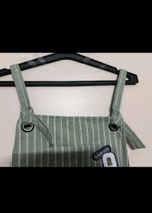 Striped Overalls Dress