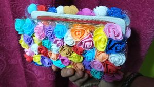 3D Flower Clutch Multicolour