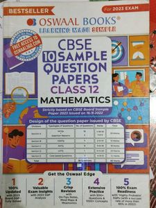 CBSE Sample Question Paper(oswal) CLASS 12 Math