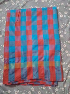 Checkered Saree Multicolord