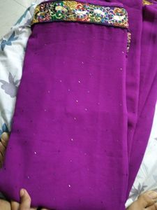 Saree With Stiched Blouse