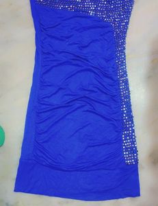 Blue Short Tube Style Dress For Girl