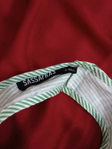 Striped Tie-Up Crop Top