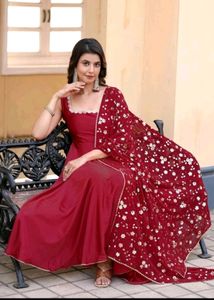 Full Flair Anarkali Gown With Dupatta